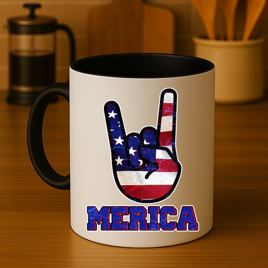 Rock On Merica Mug