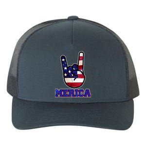 Rock On Merica Yupoong Adult 5-Panel Trucker Hat