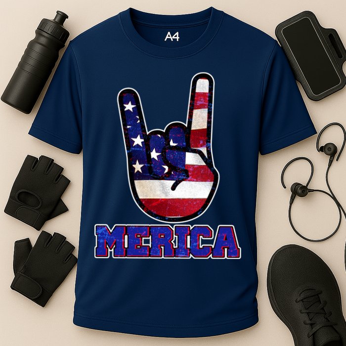 Rock On Merica Cooling Performance Crew T-Shirt