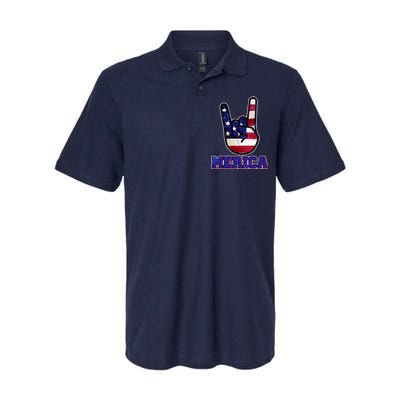 Rock On Merica Softstyle Adult Sport Polo