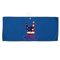 Rock On Merica Large Microfiber Waffle Golf Towel