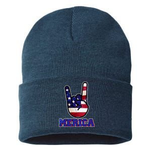 Rock On Merica Sustainable Knit Beanie