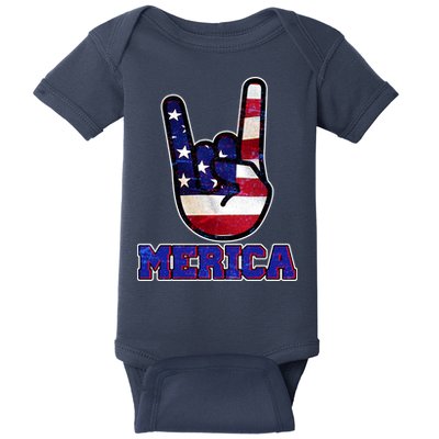Rock On Merica Baby Bodysuit