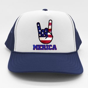 Rock On Merica Trucker Hat