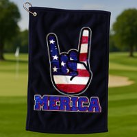 Rock On Merica Golf Towel