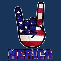 Rock On Merica Women's V-Neck T-Shirt