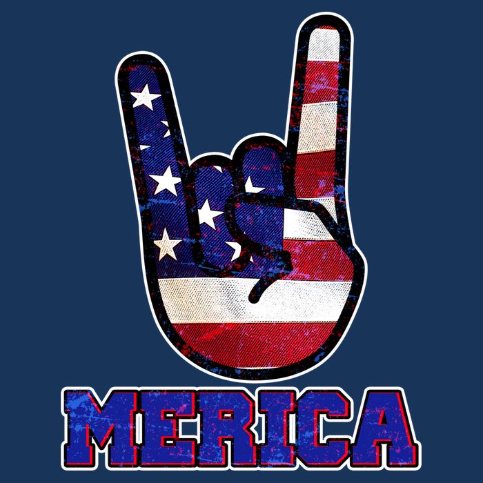 Rock On Merica Women's V-Neck T-Shirt