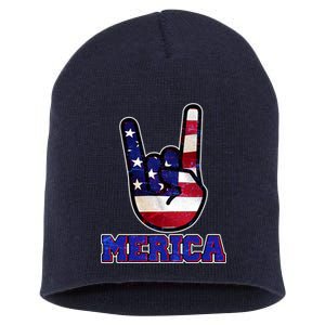 Rock On Merica Short Acrylic Beanie