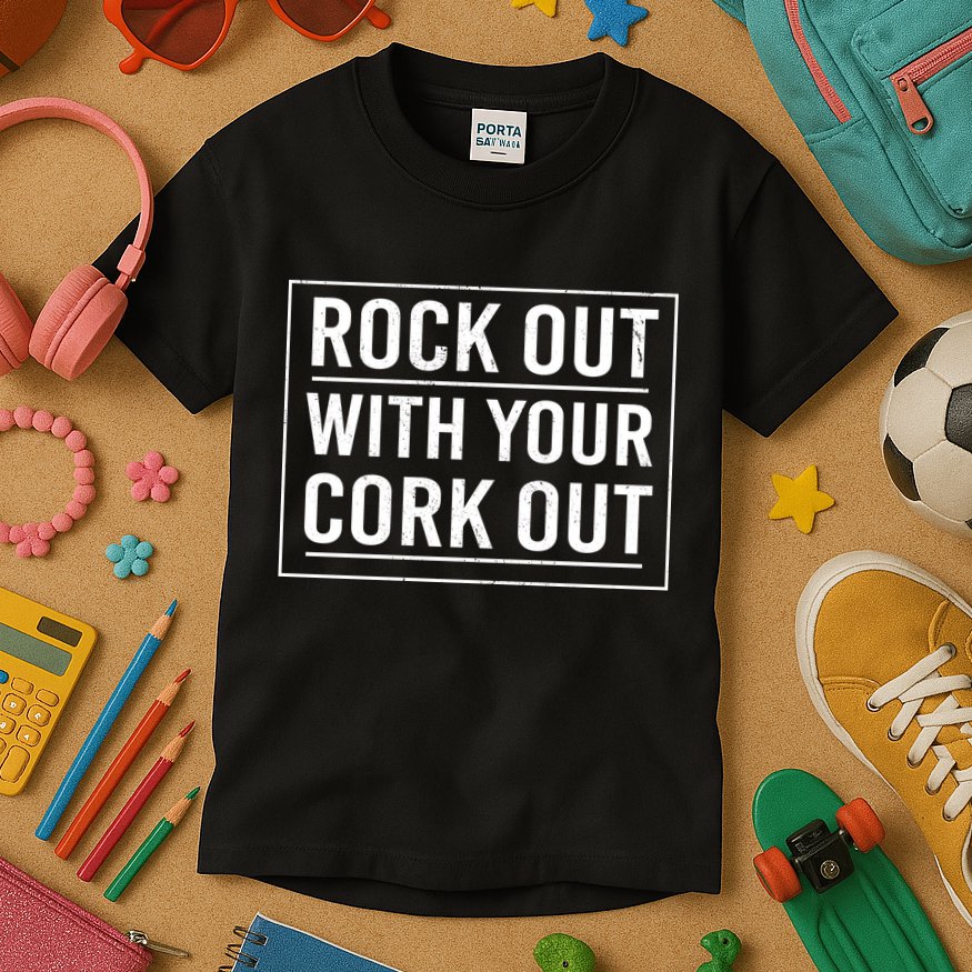 Rock Out With Your Cork Out Kids T-Shirt