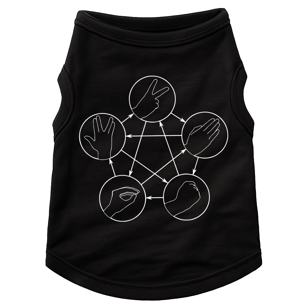 Rock Paper Scissors Lizard Spock Doggie Tank