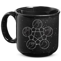 Rock Paper Scissors Lizard Spock 15oz Campfire Ceramic Mug