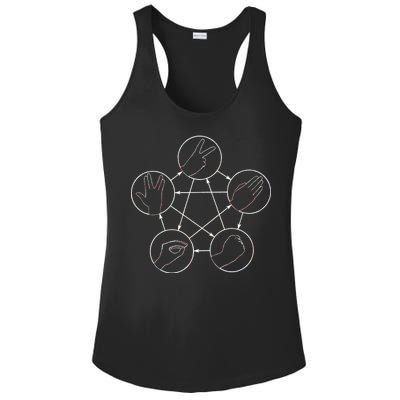 Rock Paper Scissors Lizard Spock Ladies PosiCharge Competitor Racerback Tank