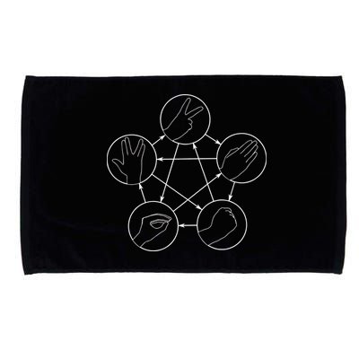 Rock Paper Scissors Lizard Spock Microfiber Hand Towel