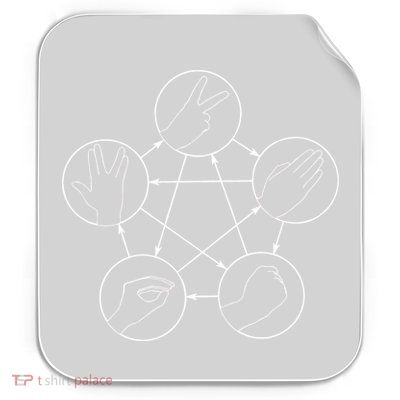 Rock Paper Scissors Lizard Spock Permanent Decal Sticker