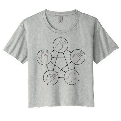 Rock Paper Scissors Lizard Spock Women's Crop Top Tee