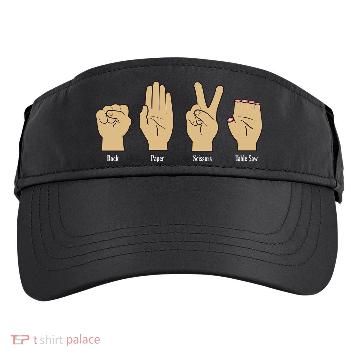 Rock Paper Scissors Table Saw Adult Drive Performance Visor