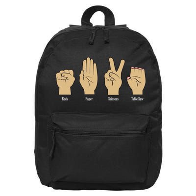 Rock Paper Scissors Table Saw 16 in Basic Backpack