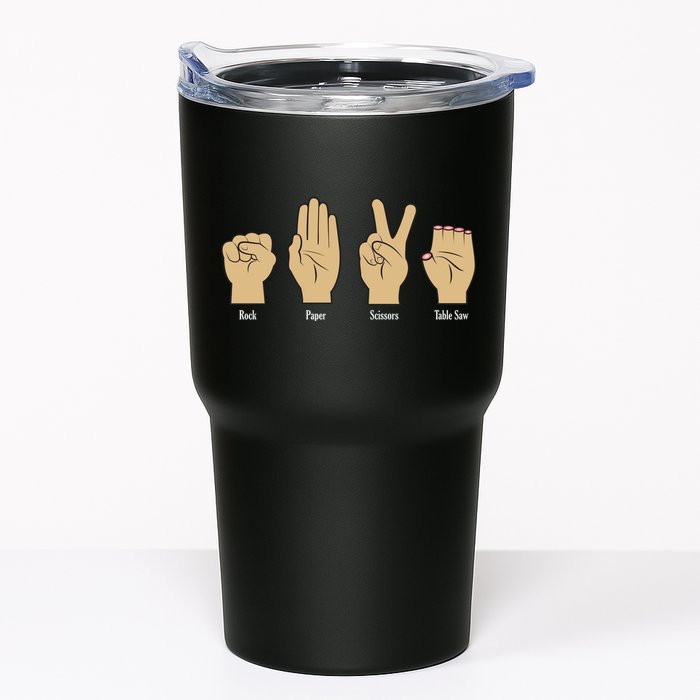 Rock Paper Scissors Table Saw Tumbler