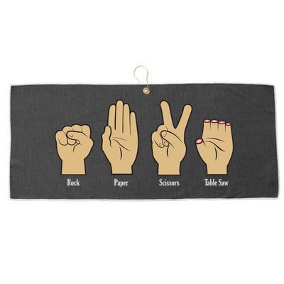 Rock Paper Scissors Table Saw Large Microfiber Waffle Golf Towel