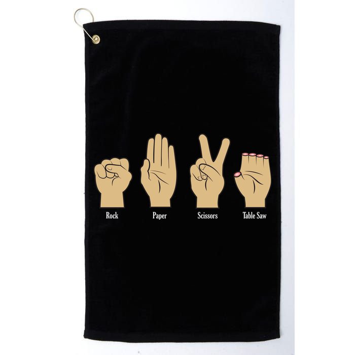 Rock Paper Scissors Table Saw Golf Towel