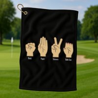 Rock Paper Scissors Table Saw Golf Towel