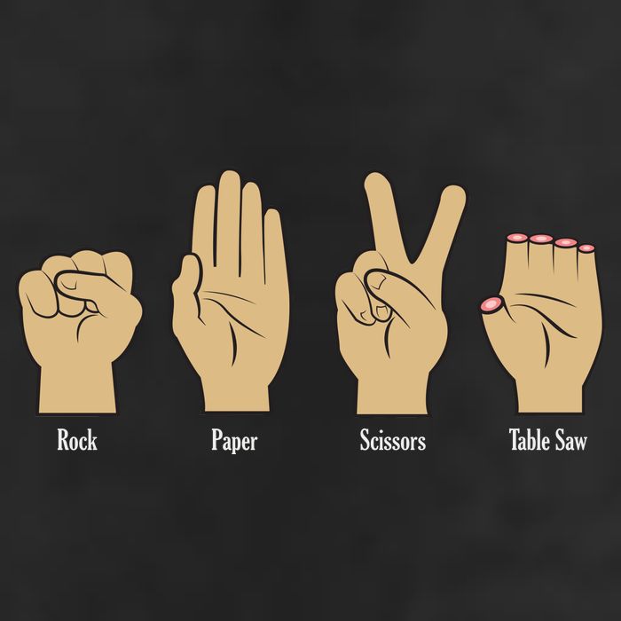 Rock Paper Scissors Table Saw Golf Towel