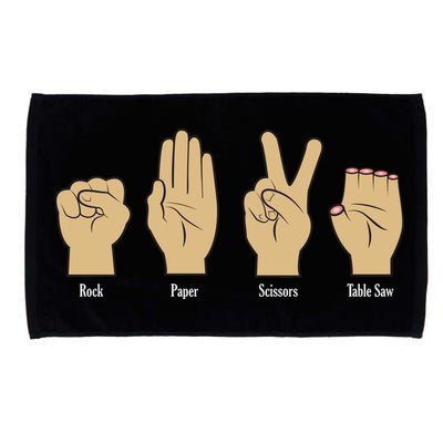 Rock Paper Scissors Table Saw Microfiber Hand Towel