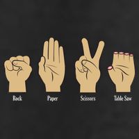 Rock Paper Scissors Table Saw Microfiber Hand Towel