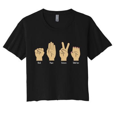 Rock Paper Scissors Table Saw Crop Top