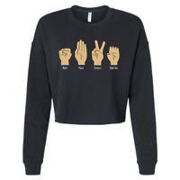Rock Paper Scissors Table Saw Cropped Pullover Crew