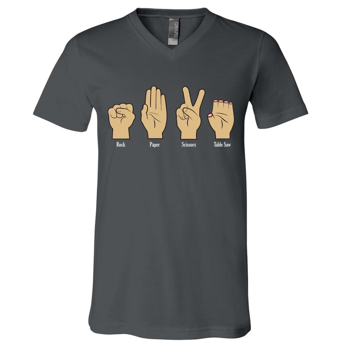 Rock Paper Scissors Table Saw V-Neck T-Shirt