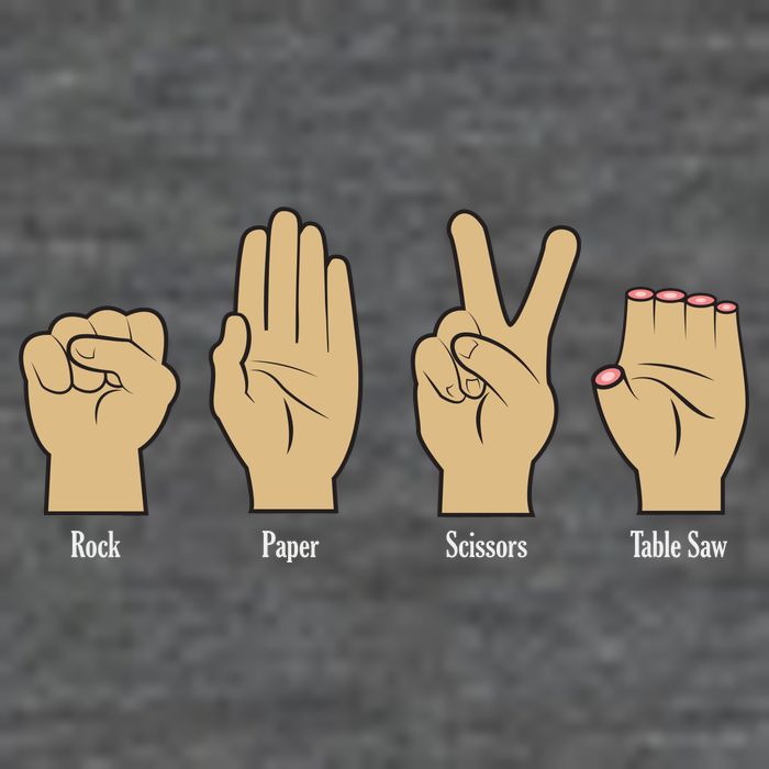 Rock Paper Scissors Table Saw Button
