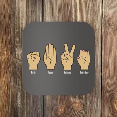 Rock Paper Scissors Table Saw Coaster