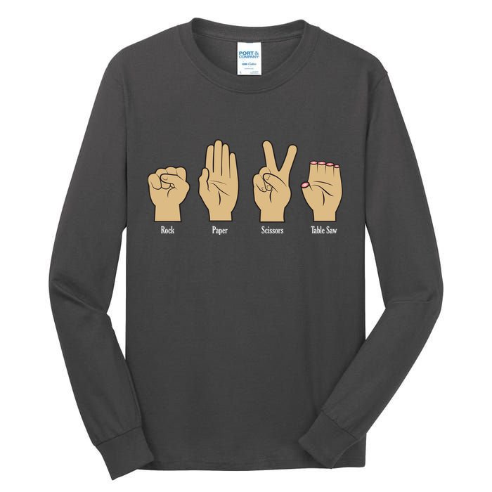 Rock Paper Scissors Table Saw Tall Long Sleeve T-Shirt