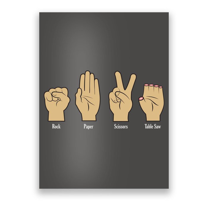 Rock Paper Scissors Table Saw Poster