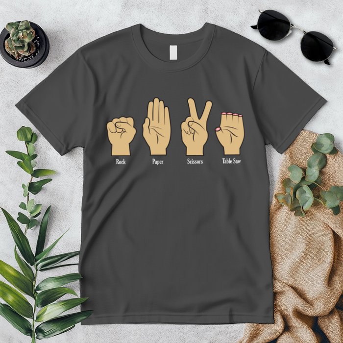 Rock Paper Scissors Table Saw Premium T-Shirt