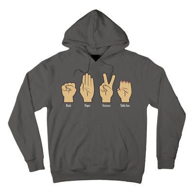Rock Paper Scissors Table Saw Tall Hoodie