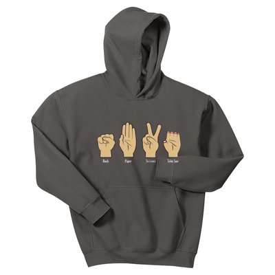 Rock Paper Scissors Table Saw Kids Hoodie