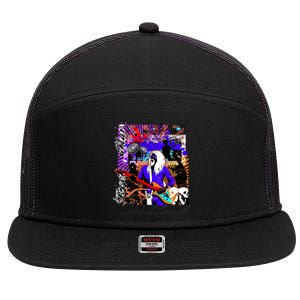 Rock Star Classic 7 Panel Mesh Trucker Snapback Hat