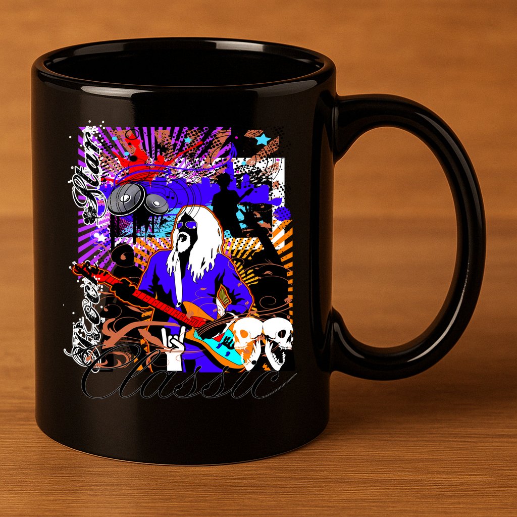 Rock Star Classic 11oz C Handle Ceramic Mug