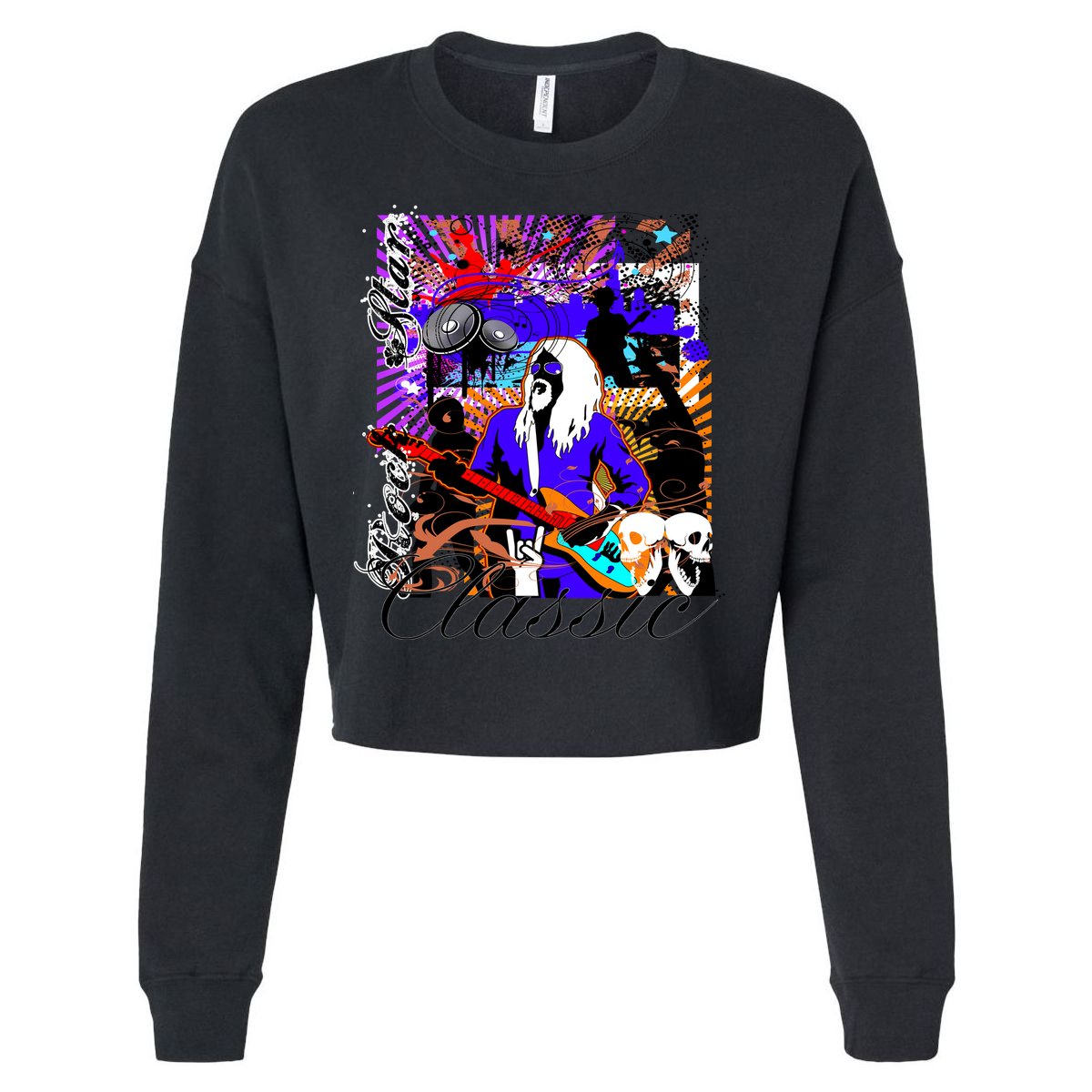 Rock Star Classic Cropped Pullover Crew