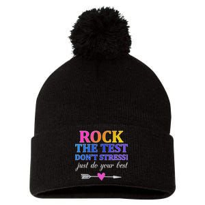 Rock The Test Pom Pom 12in Knit Beanie