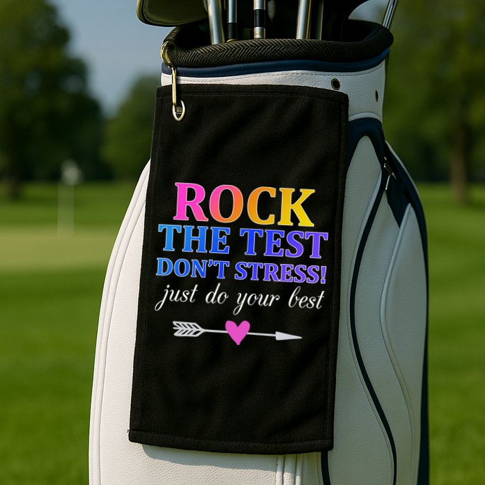 Rock The Test Golf Towel