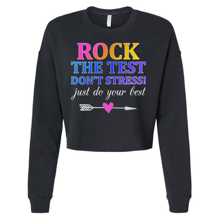 Rock The Test Cropped Pullover Crew