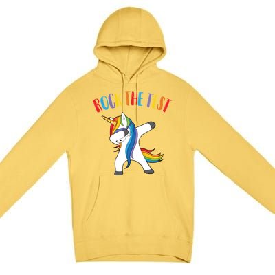 Rock The Test Dabbing Unicorn Premium Pullover Hoodie