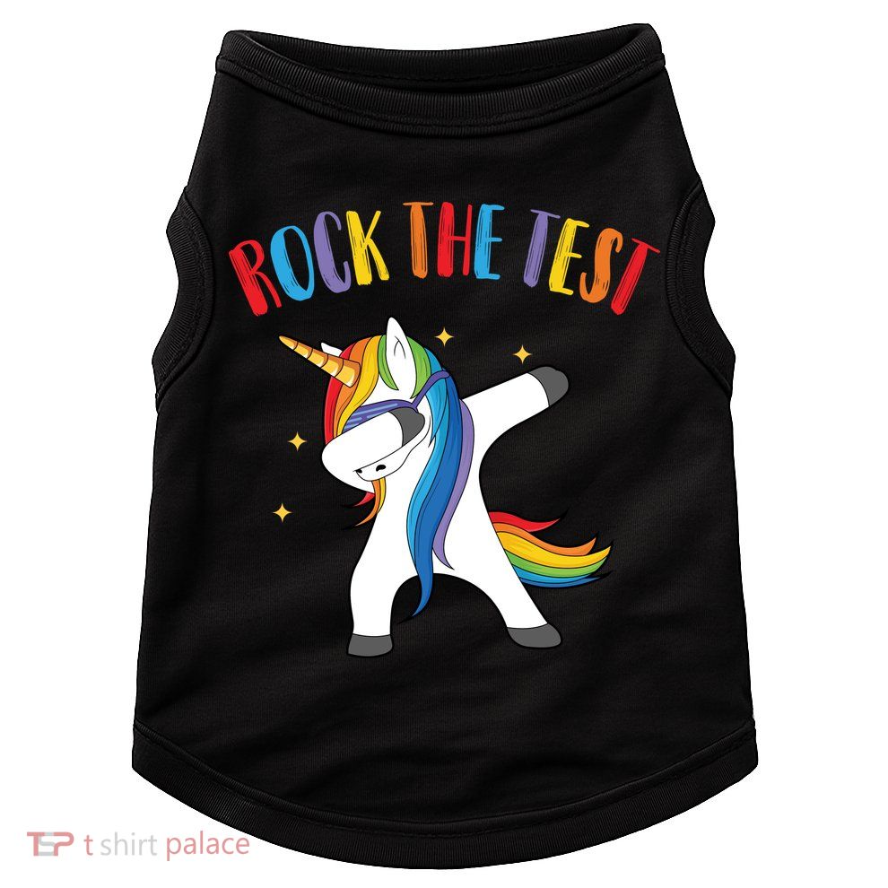 Rock The Test Dabbing Unicorn Doggie Tank