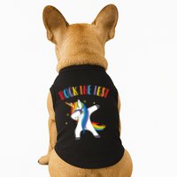 Rock The Test Dabbing Unicorn Doggie Tank