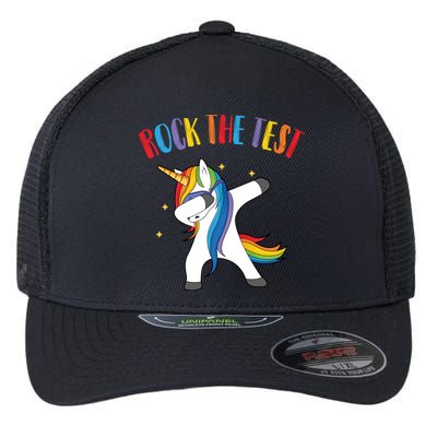 Rock The Test Dabbing Unicorn Flexfit Unipanel Trucker Cap