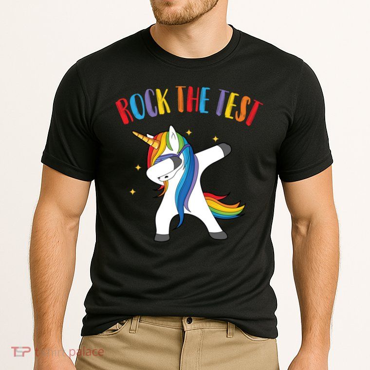 Rock The Test Dabbing Unicorn Performance Shirt