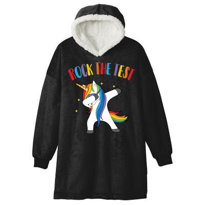 Rock The Test Dabbing Unicorn Hooded Wearable Blanket